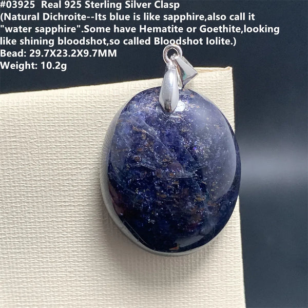 Red Blue Cordierite Pendants-ToShay.org