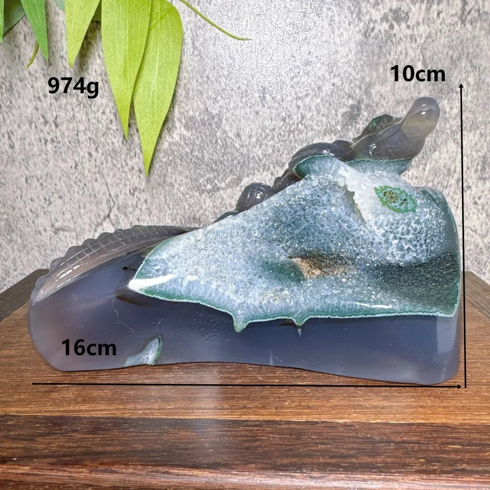 Grey Agate Crocodile-ToShay.org