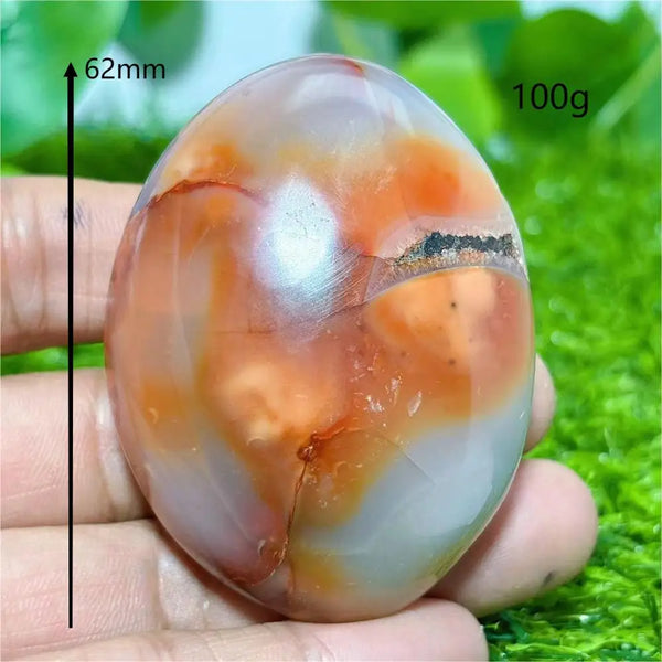 Orange Carnelian Palm Stone-ToShay.org