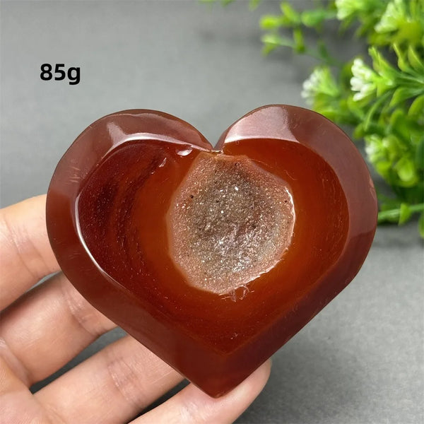 Red Agate Geode Heart-ToShay.org