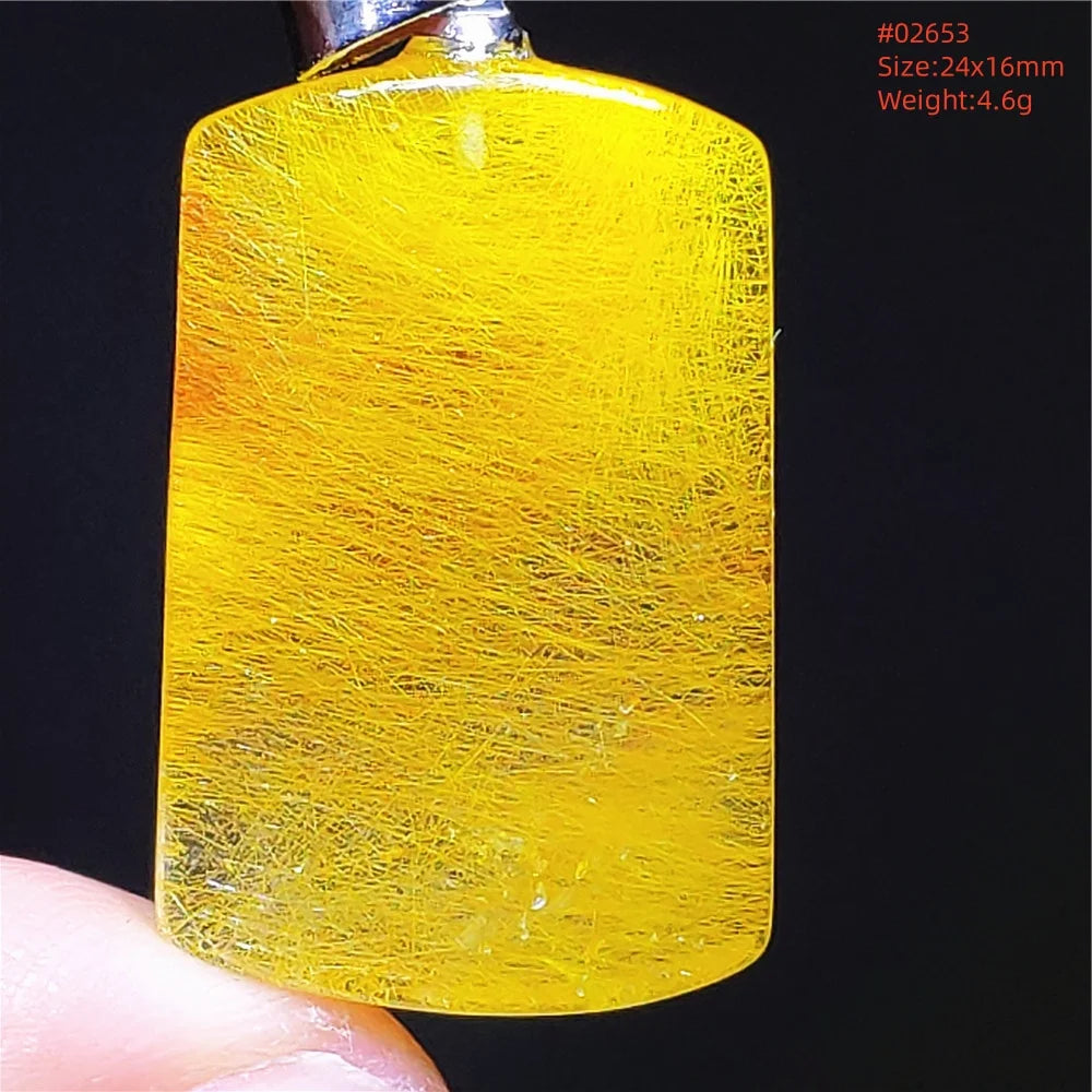 Gold Rutilated Quartz Pendant-ToShay.org