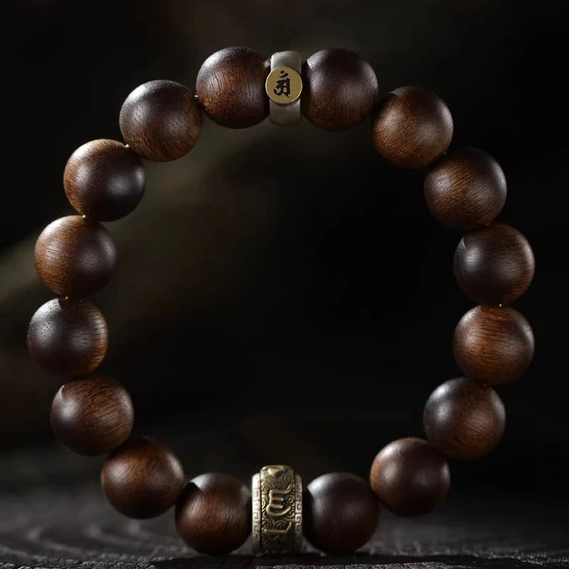 Wood Agarwood Bead Bracelet-ToShay.org