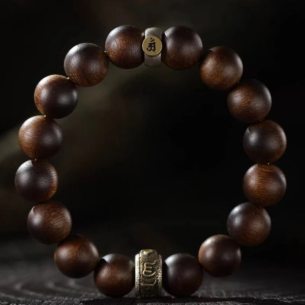 Wood Agarwood Bead Bracelet-ToShay.org
