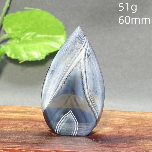 Black Silk Striped Agate Torch-ToShay.org