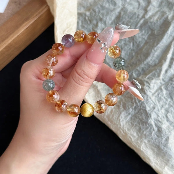Yellow Hair Citrine Bracelet-ToShay.org