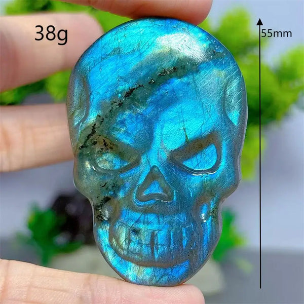 Rainbow Labradorite Skull Pendants-ToShay.org