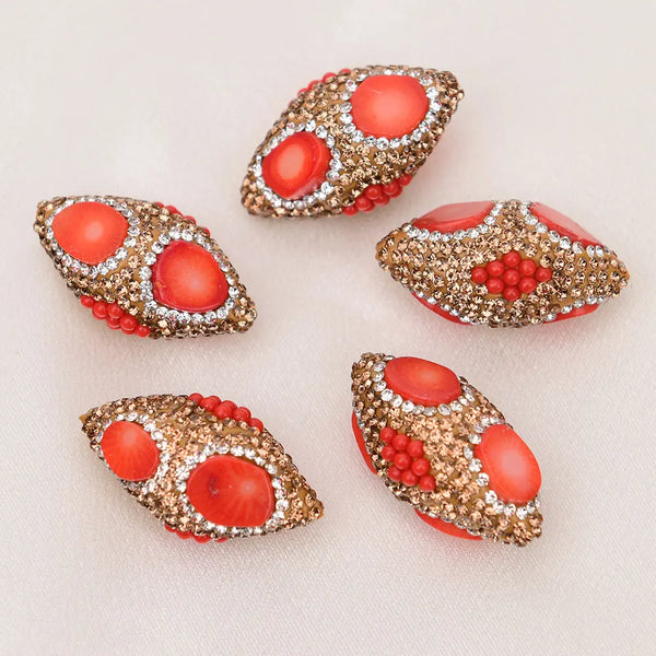 Orange Red Coral Beads-ToShay.org