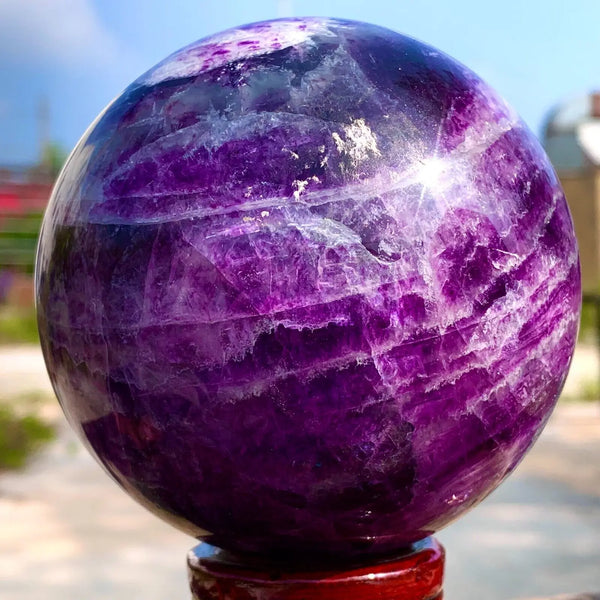 Purple Fluorite Quartz Ball-ToShay.org