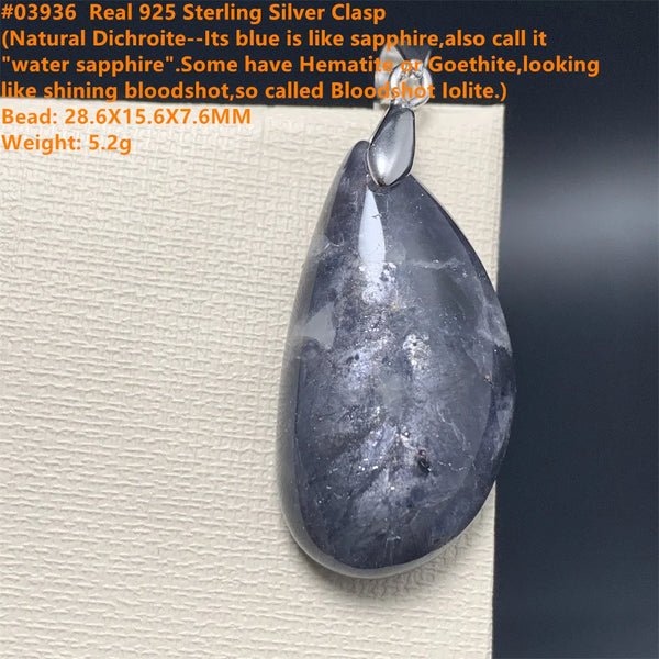 Red Blue Cordierite Pendants-ToShay.org