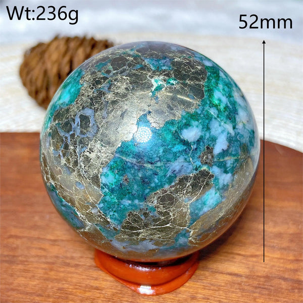 Green Jasper Pyrite Ball-ToShay.org