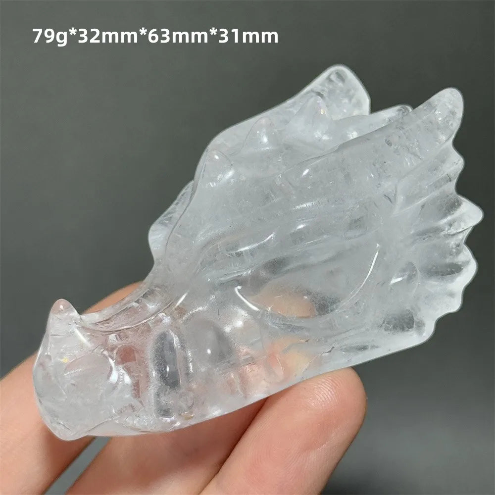 Clear Crystal Dragon Head-ToShay.org