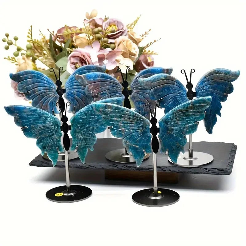 Blue Apatite Butterfly Wings-ToShay.org