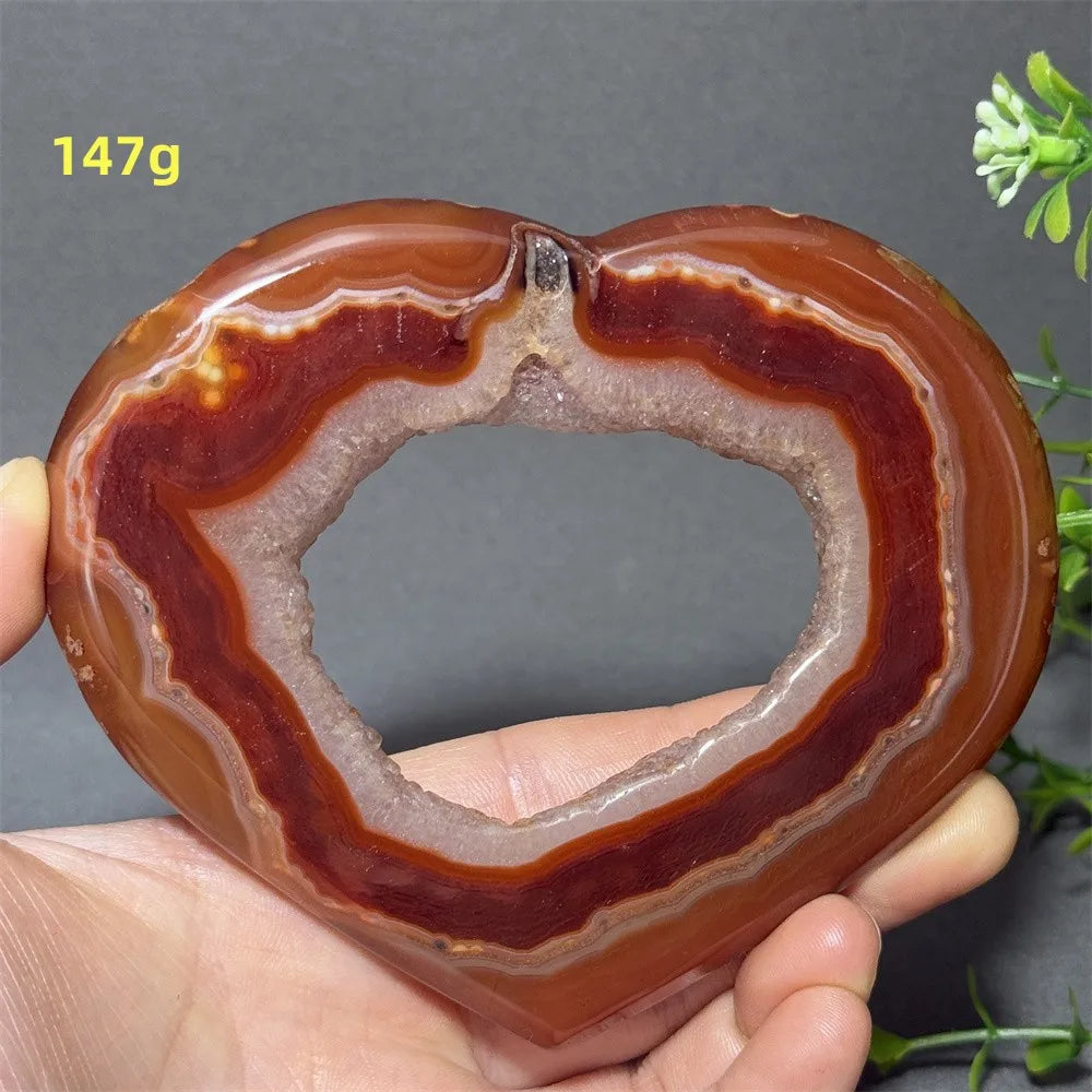 Red Agate Geode Heart-ToShay.org