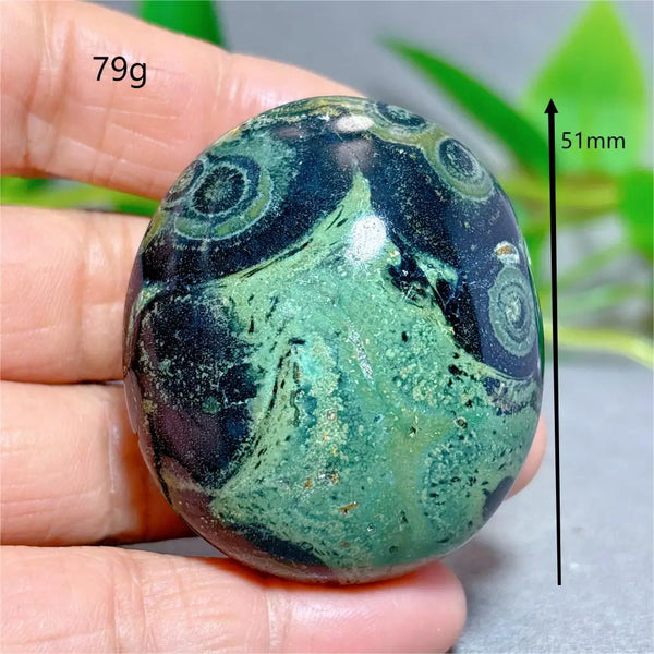 Green Malachite Palm Stone-ToShay.org