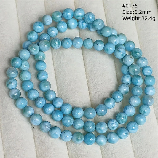 Blue Larimar Bead Bracelet-ToShay.org