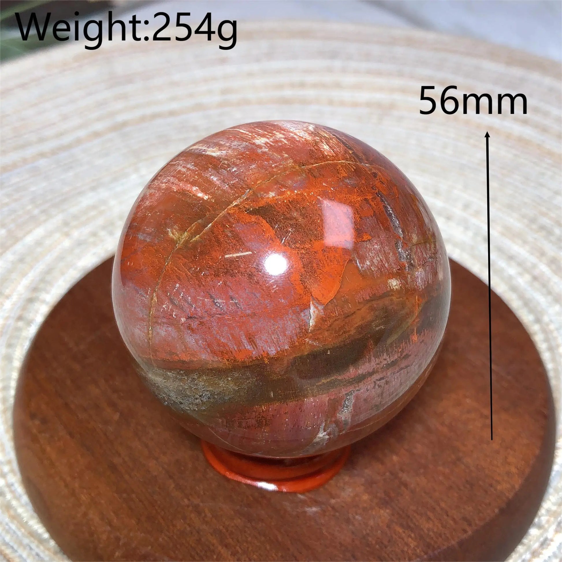 Brown Petrified Wood Ball-ToShay.org