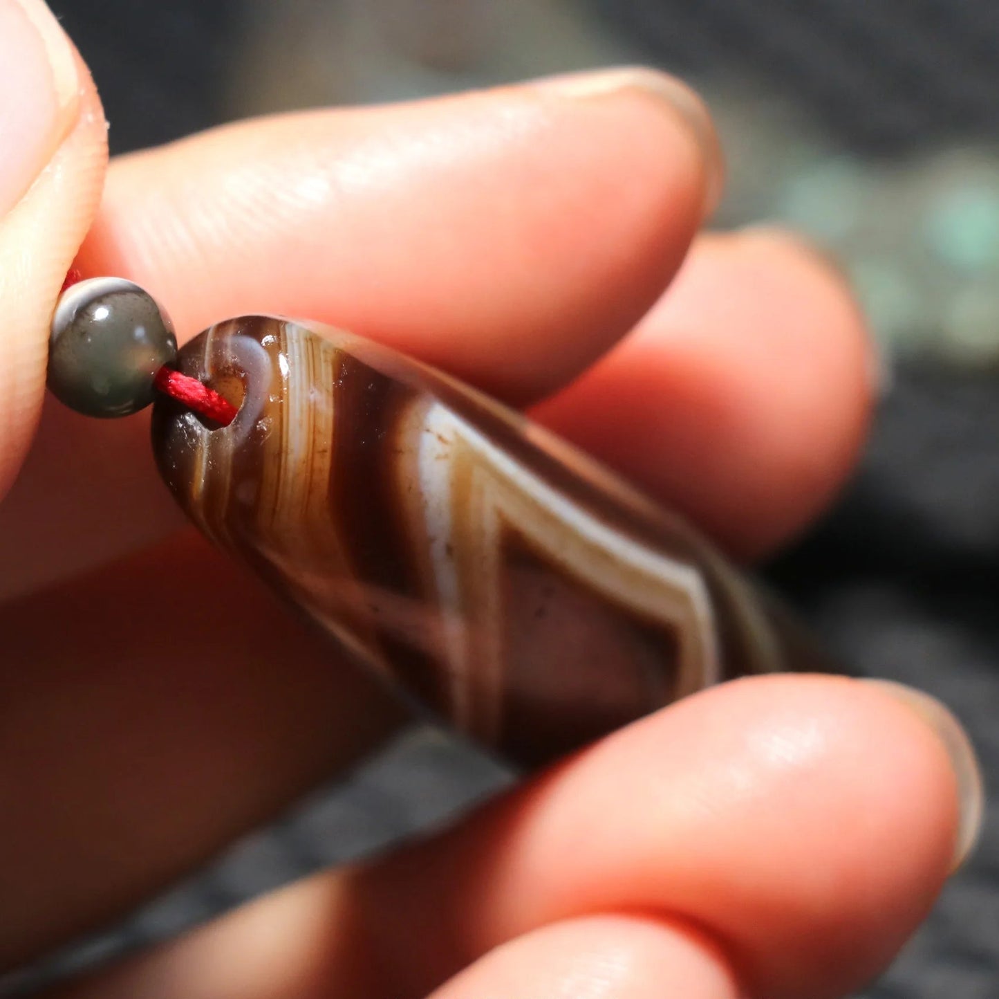 Tibetan Agate Dzi Bead-ToShay.org