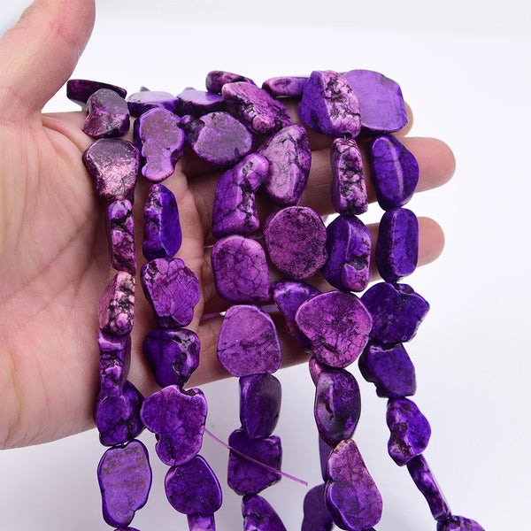 Purple Turquoise Slice Beads-ToShay.org