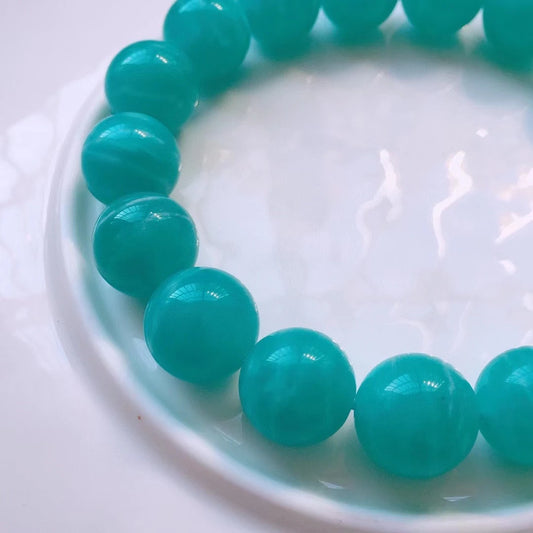 Green Amazonite Bead Bracelet-ToShay.org