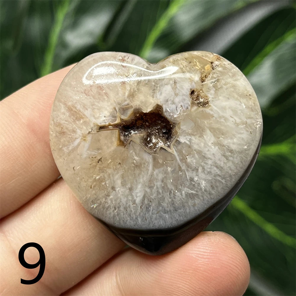 Black Agate Geode Heart-ToShay.org