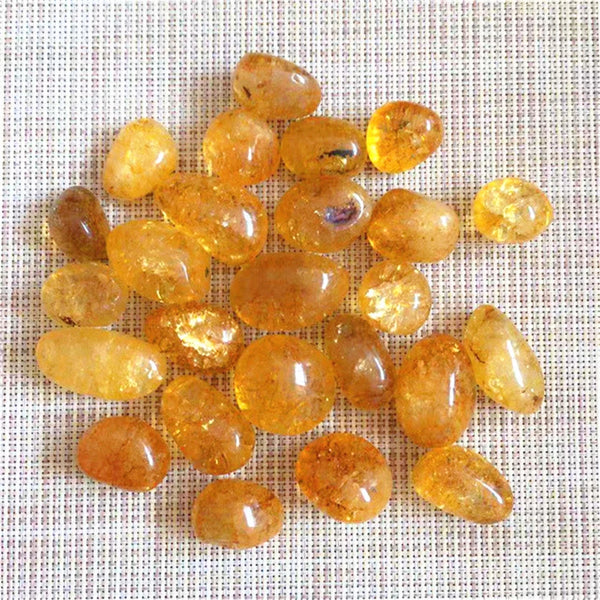 Yellow Ice Crack Citrine Stones-ToShay.org