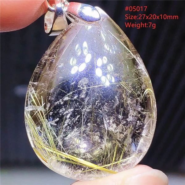 Gold Rutilated Quartz Pendant-ToShay.org