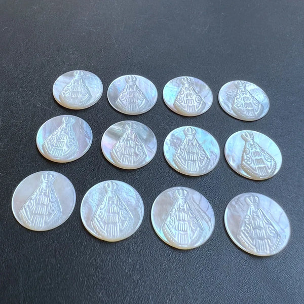 White Shell Religious Pendants-ToShay.org