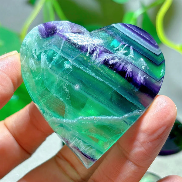 Rainbow Fluorite Heart-ToShay.org