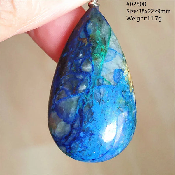 Blue Azulite Malachite Pendant-ToShay.org