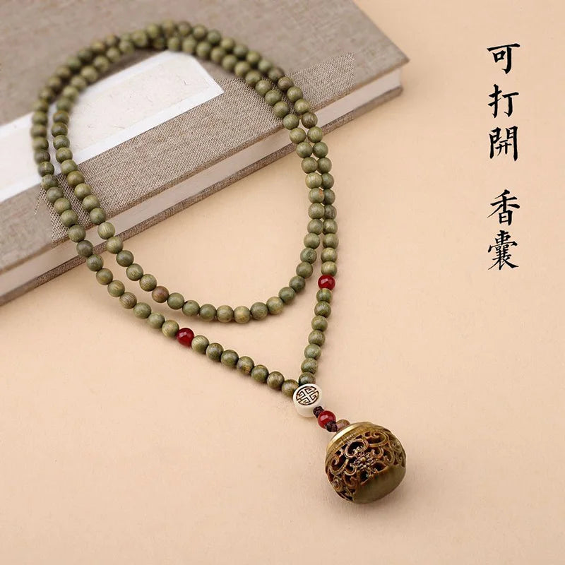 Green Sandalwood Lotus Beads-ToShay.org