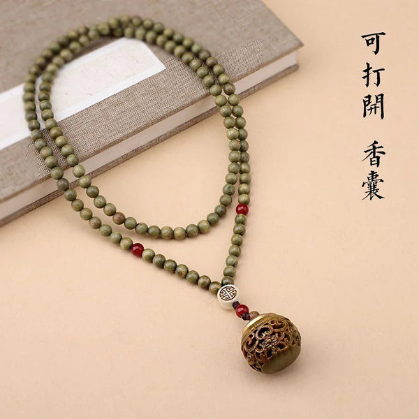 Green Sandalwood Lotus Beads-ToShay.org