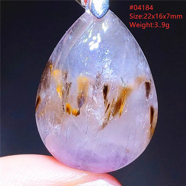 Gold Rutilated Pendant-ToShay.org