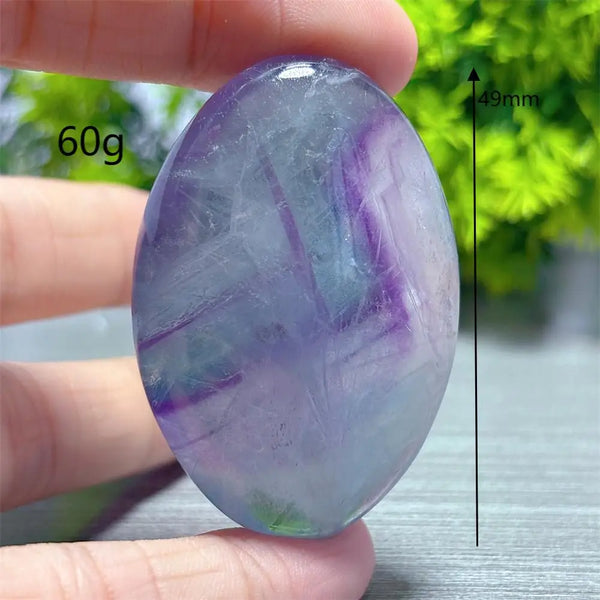 Rainbow Fluorite Palm Stone-ToShay.org