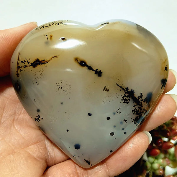 Yellow Moss Agate Heart-ToShay.org