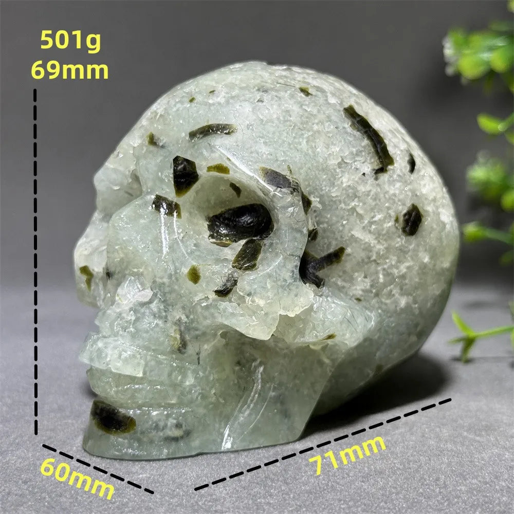 Green Grape Agate Skull-ToShay.org