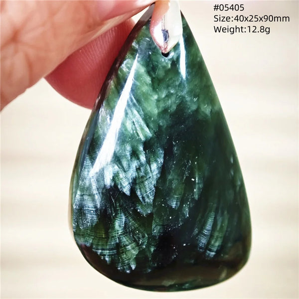 Green Seraphinite Pendant-ToShay.org