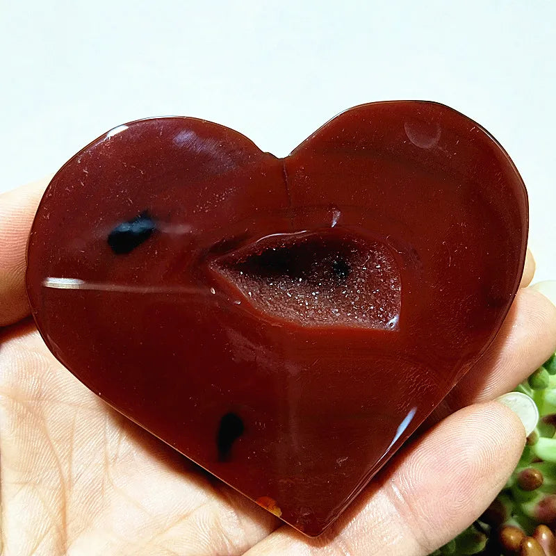 Red Agate Geode Hearts-ToShay.org