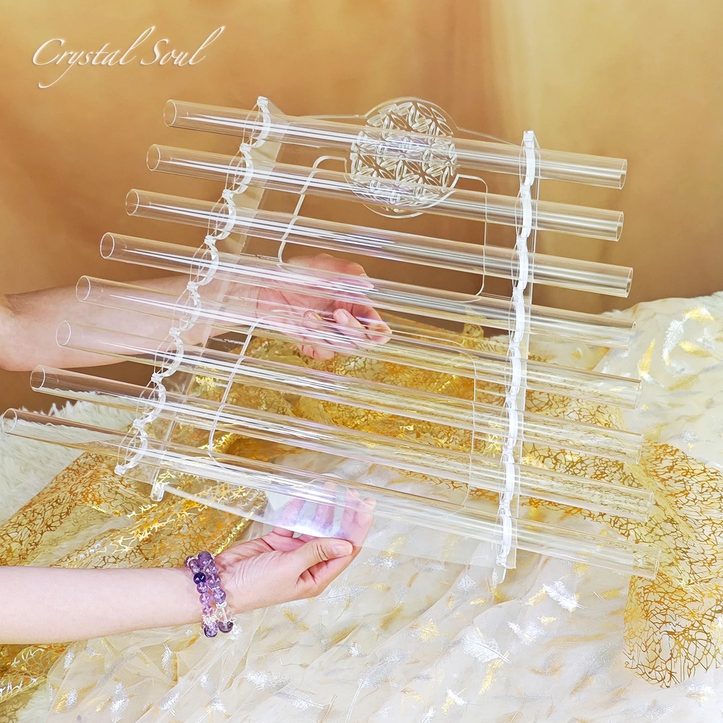 Clear Crystal Singing Harp-ToShay.org