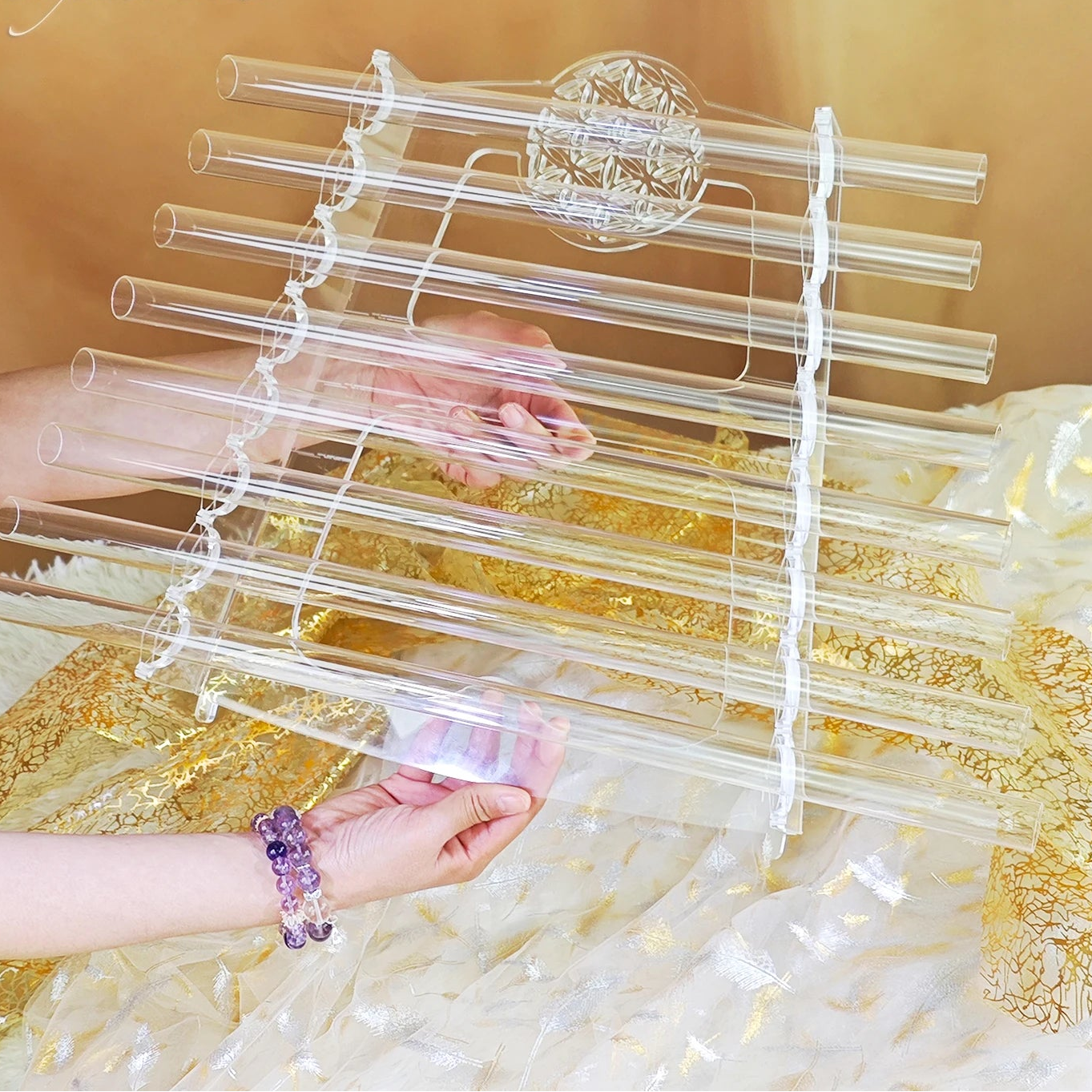 Clear Crystal Singing Harp-ToShay.org