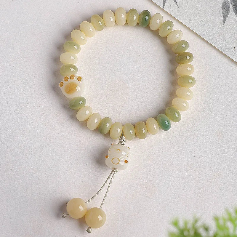 White Bodhi Abacus Beads-ToShay.org