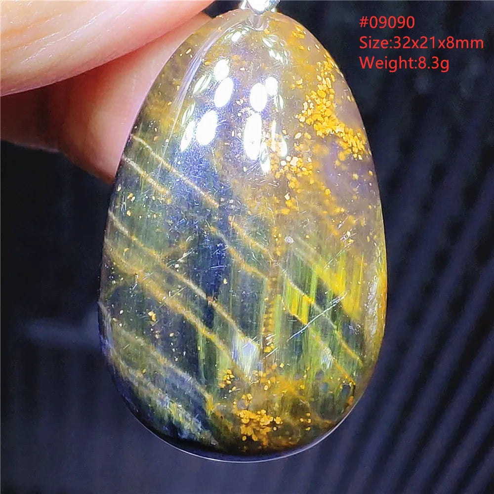 Blue Pietersite Chatoyant Pendant-ToShay.org