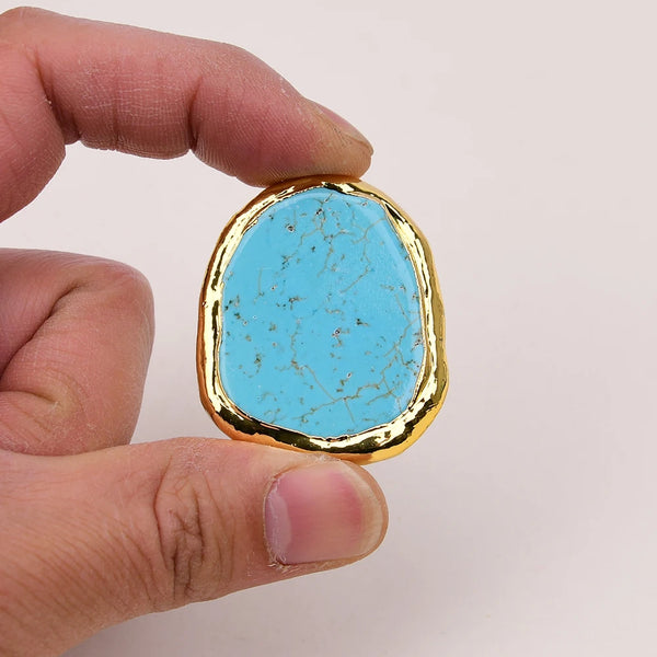 Blue Turquoise Slice Beads-ToShay.org