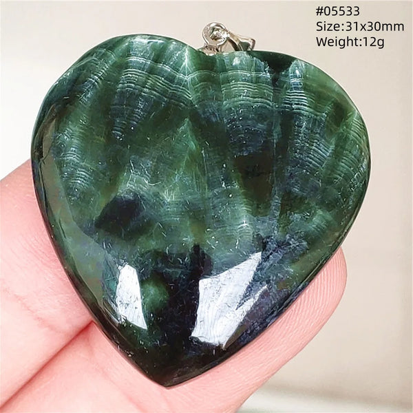 Green Seraphinite Pendant-ToShay.org