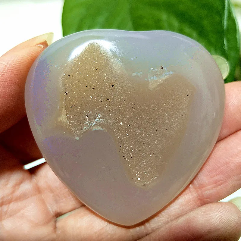 Grey Agate Drusy Heart-ToShay.org