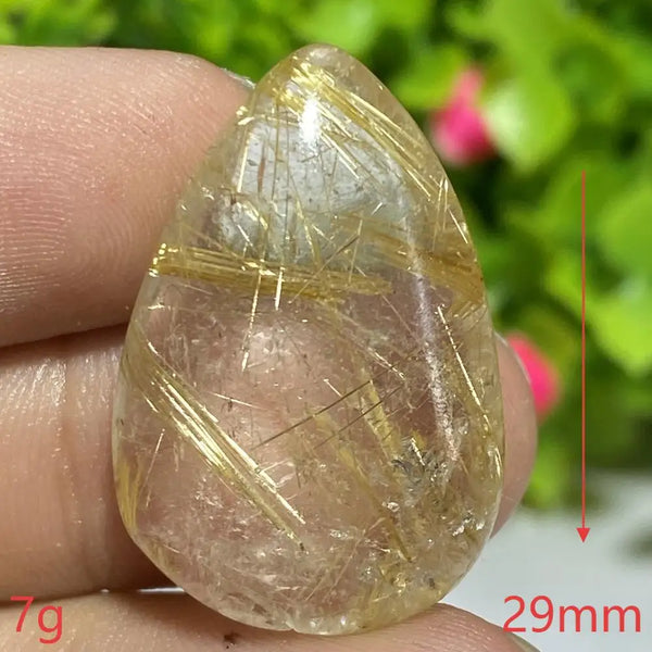 Gold Hair Rutilated Quartz Pendant-ToShay.org