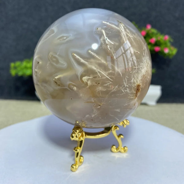 White Hair Agate Ball-ToShay.org