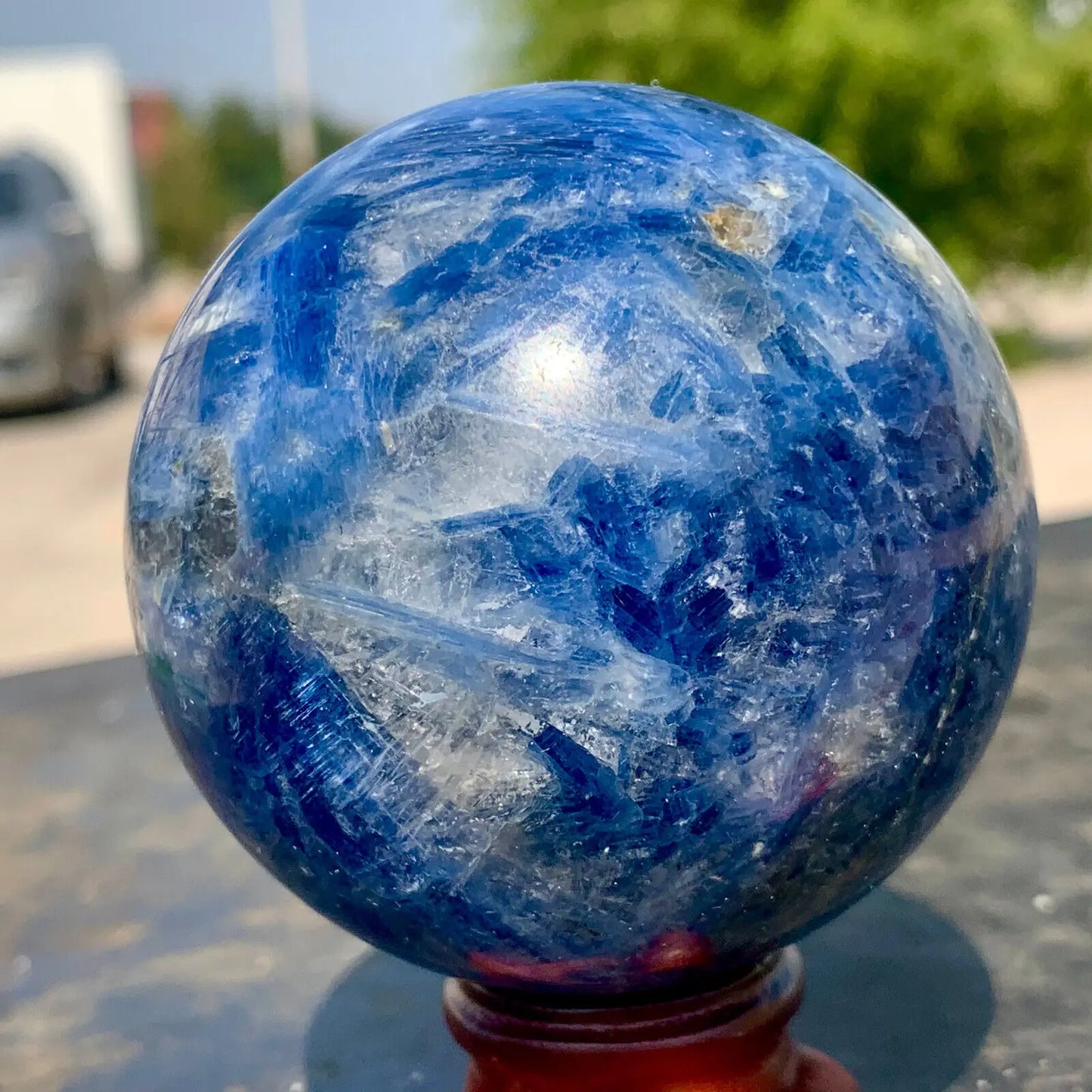 Blue Kyanite Quartz Ball-ToShay.org
