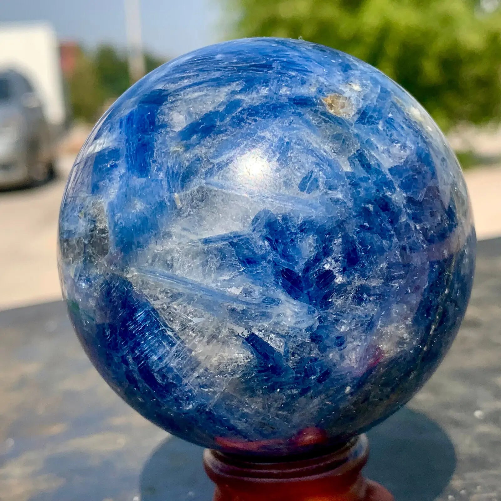 Blue Kyanite Quartz Ball-ToShay.org