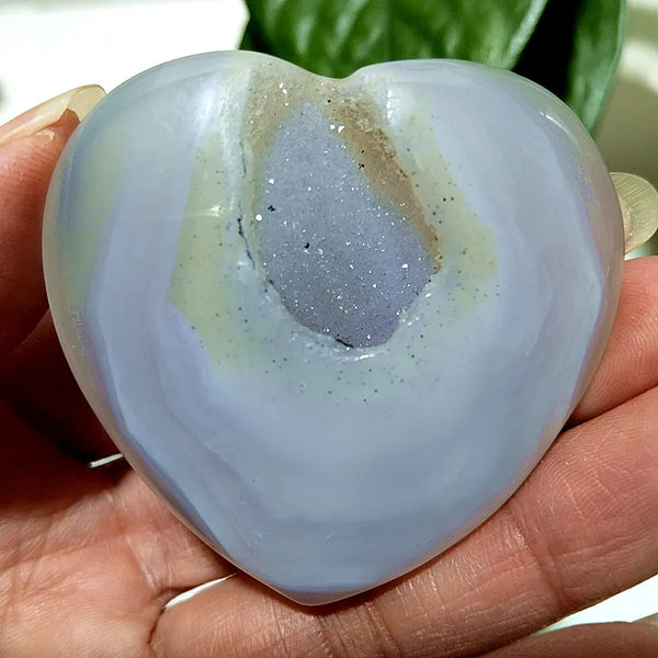 Grey Agate Drusy Heart-ToShay.org