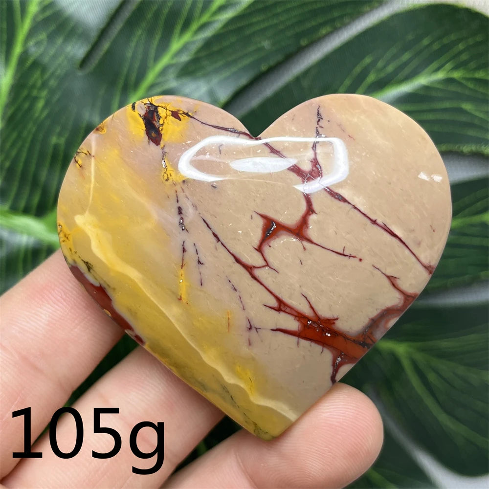 Yellow Mookaite Hearts-ToShay.org